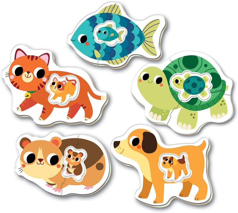 EDUCA - Set of 5 Progressive Children's Puzzles of 2 to 4 Pieces. Baby Puzzles Pets. From 12 Months (17573) - Image 3