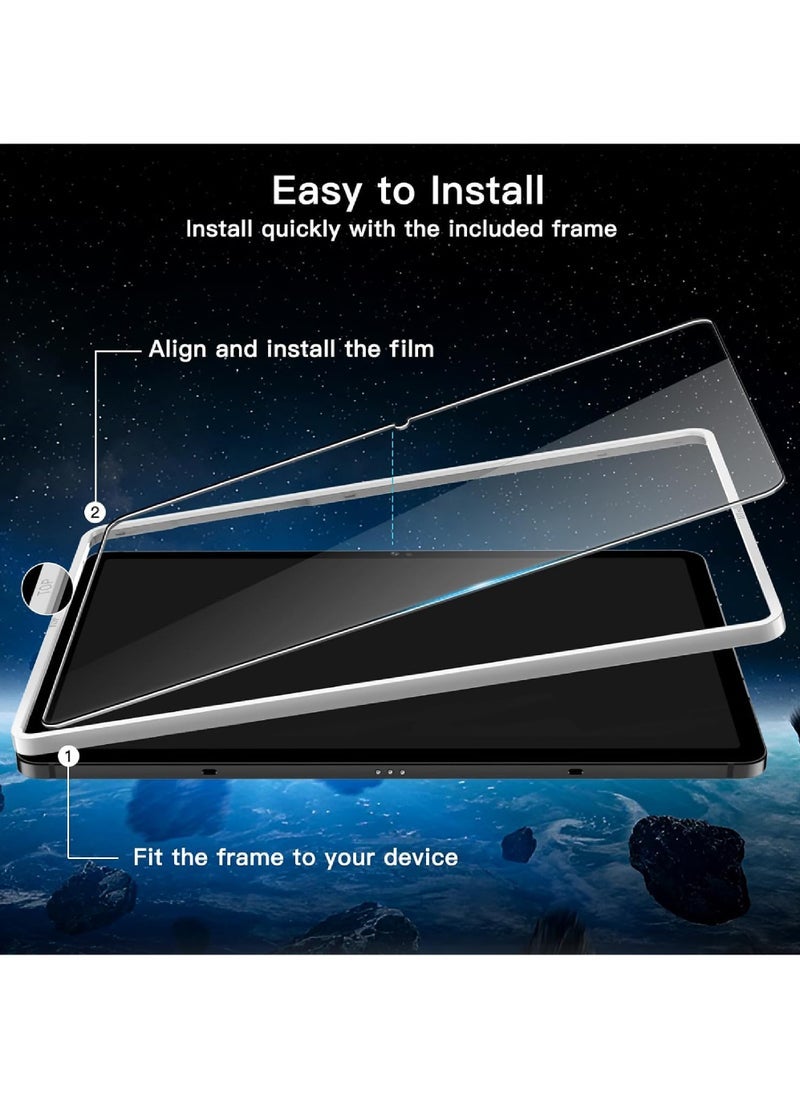 Captaintech 2-in-1 Tempered Glass Screen Protector for Samsung Galaxy Tab S9 11 u0026 Tab S9 FE 10.9 – HD Clear with Easy Installation Frame (1-Pack) - Image 3