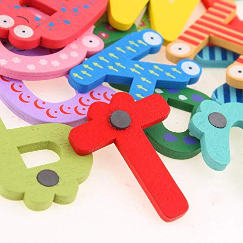Trusmile Wooden 26 English Upper Case (A to Z) Alphabets Stencils Letter Refrigerator magnate - Image 3