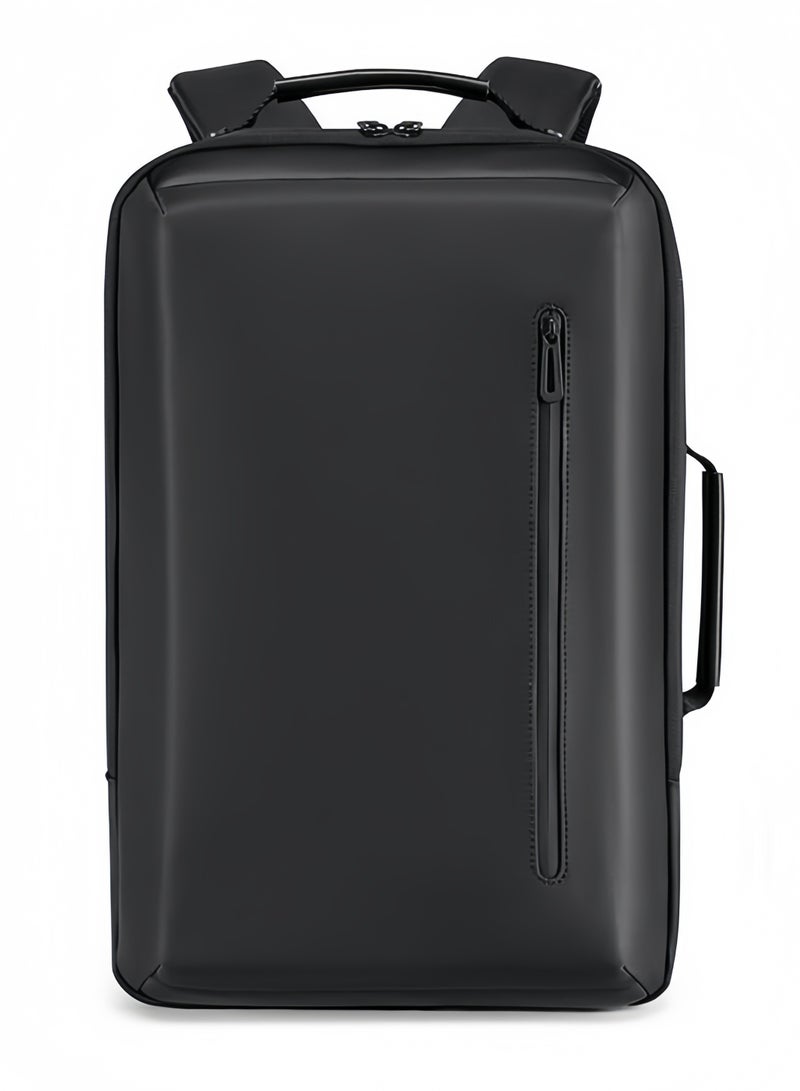 التمريض الجوي حقيبة ظهر لابتوب مقاومة للماء 15.6 بوصة مع منفذ شحن USB - حقيبة سفر للأعمال نحيفة تفتح بزاوية 180 درجة وجيب مضاد للسرقة - حقيبة نهارية مقاومة للاهتراء سعة 23 لتر للرجال (أسود) - Image 1