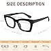 REAVEE Oprah Style Reading Glasses for Women Blue Light Blocking Computer Fashion Readers with Spring Hinge and Glasses Pouch 05 - Image 4