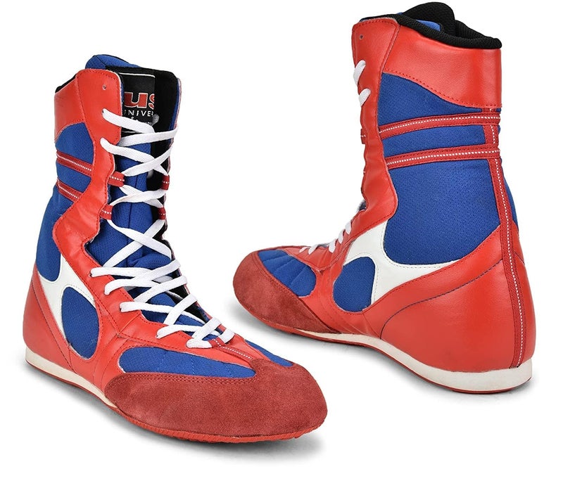 USI Nylon/Suede Red and Blue Boxing Boots -7 - Image 1