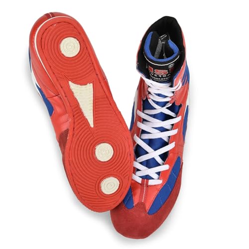 USI Nylon/Suede Red and Blue Boxing Boots -7 - Image 5