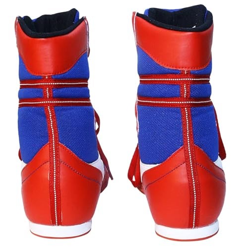 USI Nylon/Suede Red and Blue Boxing Boots -7 - Image 3