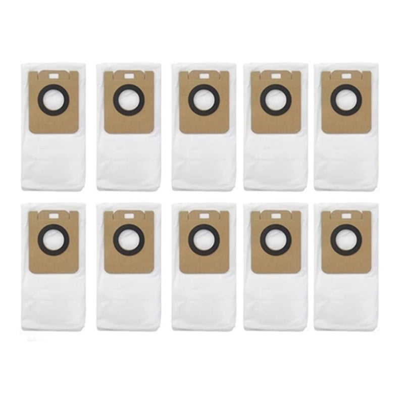 Robot Vacuum Dust Bags: 10-Pack High-Quality Non-Woven Fabric - Perfect Compatibility Lightweight Easy Replacement for Dreame D10 Plus Robot Vacuum Home Cleaning Maintenance - Image 1