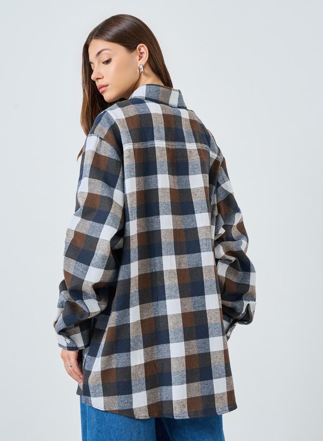 Styli Women Checked Long Sleeve Shirt - Image 5