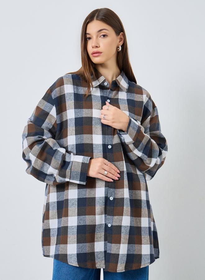 Styli Women Checked Long Sleeve Shirt - Image 3
