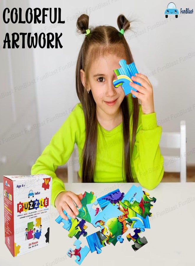 FunBlast Dinosaur Jigsaw Puzzle for Kids Jigsaw Puzzle for Kids of Age 3-5 Years – 24 Pcs (Multicolor, Size 30X22 cm) - Image 4