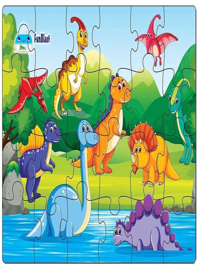 FunBlast Dinosaur Jigsaw Puzzle for Kids Jigsaw Puzzle for Kids of Age 3-5 Years – 24 Pcs (Multicolor, Size 30X22 cm) - Image 1