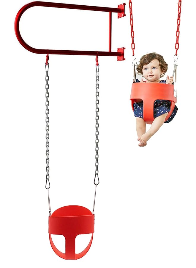 كادي ون أرجوحة حائط حديدية خارجية مع مقعد أرجوحة وسلاسل Cy 15 194 - Image 1