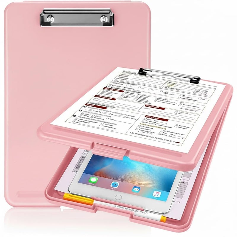 oddpod ™ Praise A4 Clip Pad/Clipboard with Storage Case for Paper and Document Storage 83002 (Light Pink) - Image 1