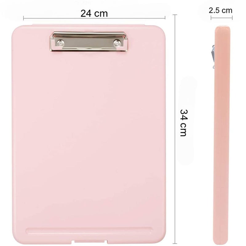 oddpod ™ Praise A4 Clip Pad/Clipboard with Storage Case for Paper and Document Storage 83002 (Light Pink) - Image 3