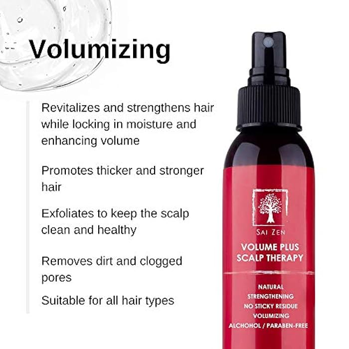 Sai Zen Volume Plus Set | Volumizing Shampoo 8 oz. & Scalp Therapy Spray 4 oz. | Anti-Thinning Formula | Made in USA | Sulfate, Alcohol & Paraben Free - Image 5