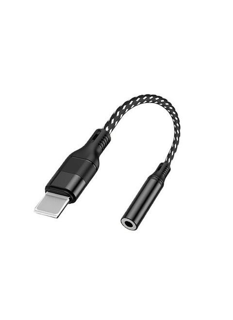 Lightning To USB 3.5mm Headphone Jack Adapter Black