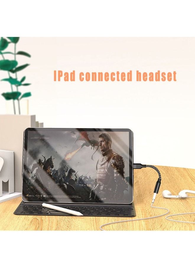 Lightning To USB 3.5mm Headphone Jack Adapter Black