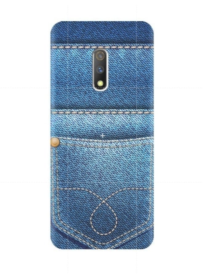 إيه إم سي ديزاين غطاء حماية واق مناسب لهاتف ريلمي X أزرق