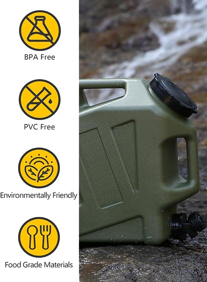 Garlo Portable Water Containers with Spigot, 3.2 Gallon (12L) Water Jug, Water Tank With Tap, Multifunction Water Storage Containers for Camping Outdoor Hiking Water Storage Bucket, Drink - Image 2