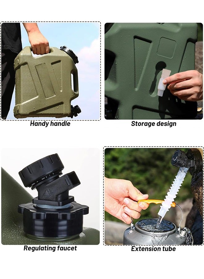 Garlo Portable Water Containers with Spigot, 3.2 Gallon (12L) Water Jug, Water Tank With Tap, Multifunction Water Storage Containers for Camping Outdoor Hiking Water Storage Bucket, Drink - Image 3