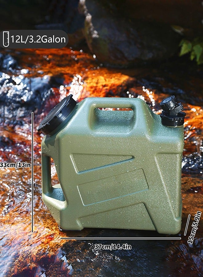 Garlo Portable Water Containers with Spigot, 3.2 Gallon (12L) Water Jug, Water Tank With Tap, Multifunction Water Storage Containers for Camping Outdoor Hiking Water Storage Bucket, Drink - Image 5