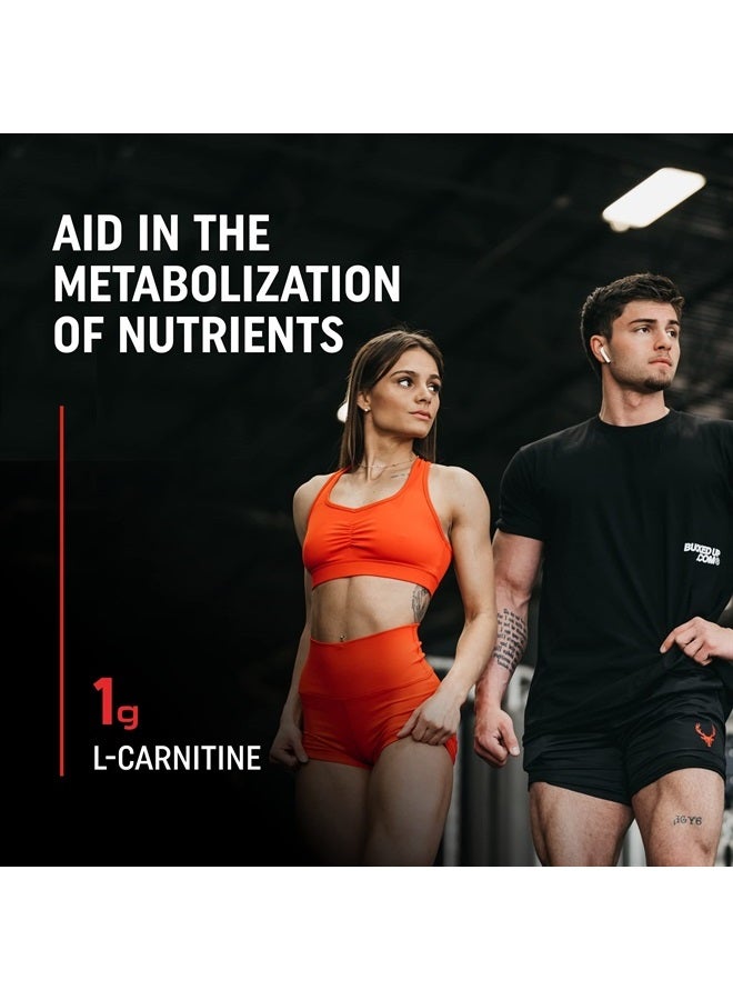 Bucked Up BCAA RACKED™ أحماض أمينية متفرعة السلسلة | L-Carnitine، Acetyl L-Carnitine، GBB | استعادة بعد التمرين، تخليق البروتين، BCAAs للعضلات النحيفة التي يمكنك الشعور بها! 30 حصة (Blood Raz) - Image 3