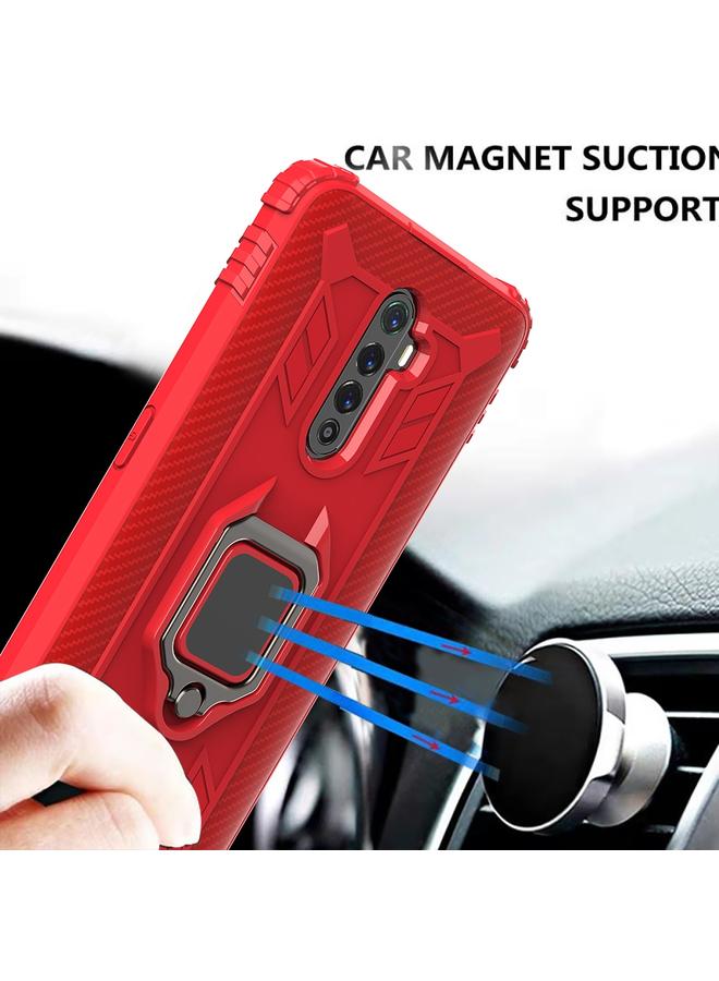 erorex Case For OPPO Realme X2 Pro / Reno Ace Carbon Fiber Protective Case with 360 Degree Rotating Ring Holder - Image 3