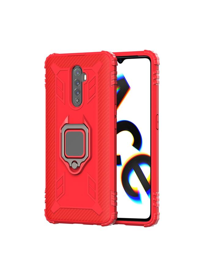 erorex Case For OPPO Realme X2 Pro / Reno Ace Carbon Fiber Protective Case with 360 Degree Rotating Ring Holder - Image 2