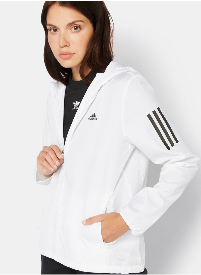 Adidas - Own The Run Hooded Running Jacket - Image 1