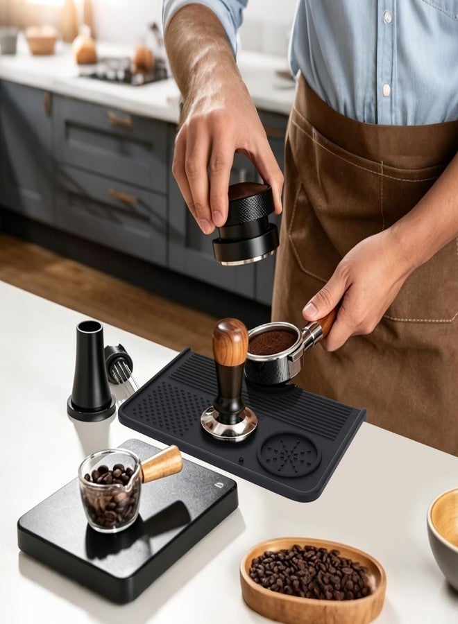 GreeSuit Espresso Tamping Mat, Coffee Tamper Silicone Mat for Portafilter, 10.5''x 5.5'' Portafilter Mat for Barista Espresso Machine Acceessories, Waterproof & Heat Resistant - Image 4