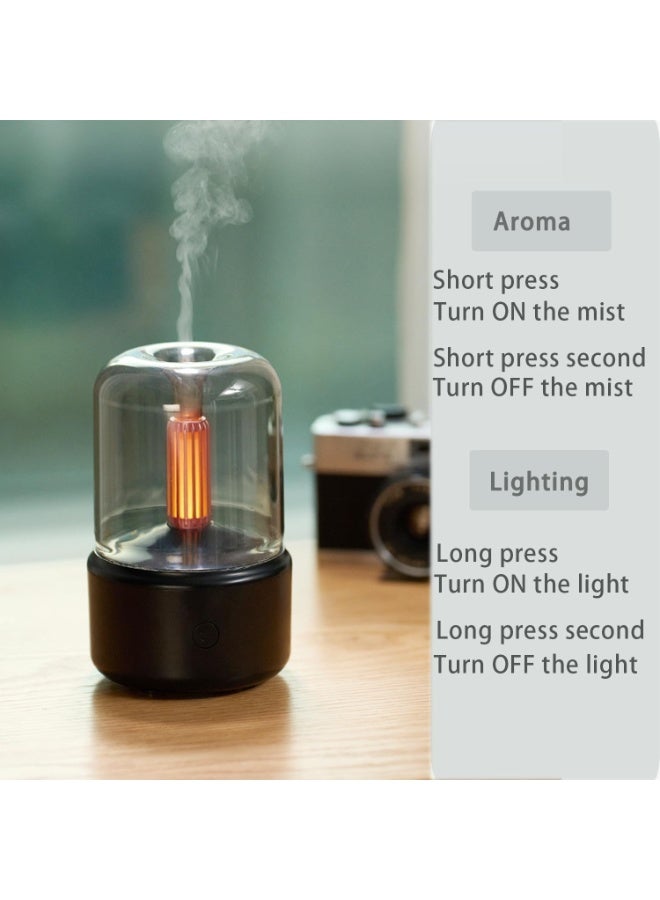 PUCHEN Essential Oil Diffuser, 130ml Aromatherapy Diffuser with Auto Shut-Off Function, Ultrasonic Diffusers for Essential Oils, Cool Mist Humidifier with Warm Lights, Humidifier for Home & Office  - Image 2