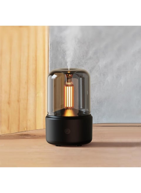Essential Oil Diffuser, 130ml Aromatherapy Diffuser with Auto Shut-Off Function, Ultrasonic Diffusers for Essential Oils, Cool Mist Humidifier with Warm Lights, Humidifier for Home & Office