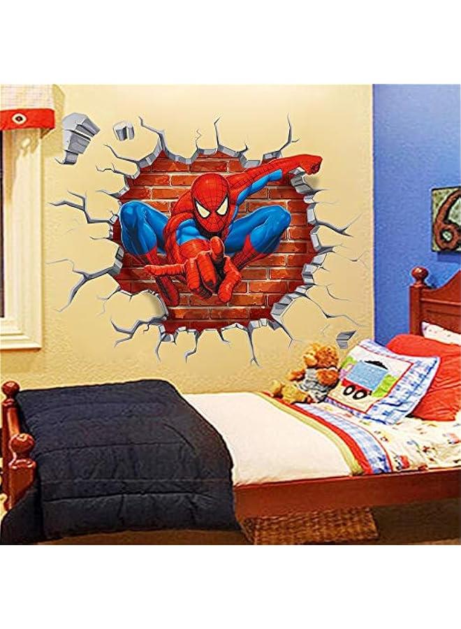 Spiderman Wall Stickers DIY Removable Spiderman Children Themed Art Boy Room Wall Sticker Bedroom Nursery Playroom Decoration Wall Stickers - Image 2