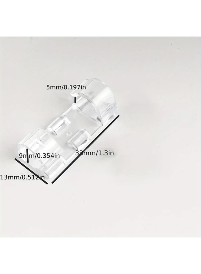100pcs Adhesive Cable Clamps Transparent Wire Brackets For Wall Management - Image 3