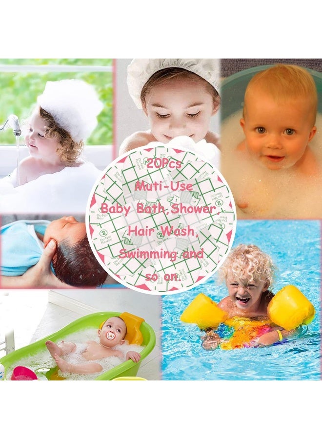 saicheek saicheek 20-Pack Baby Ear Covers for Shower with Cotton Ball, Kids Shower Cap Ear Protection for Bath, Waterproof Ear Covers Ear Stickers for Swimming, Shower Cap for Toddlers  - Image 2