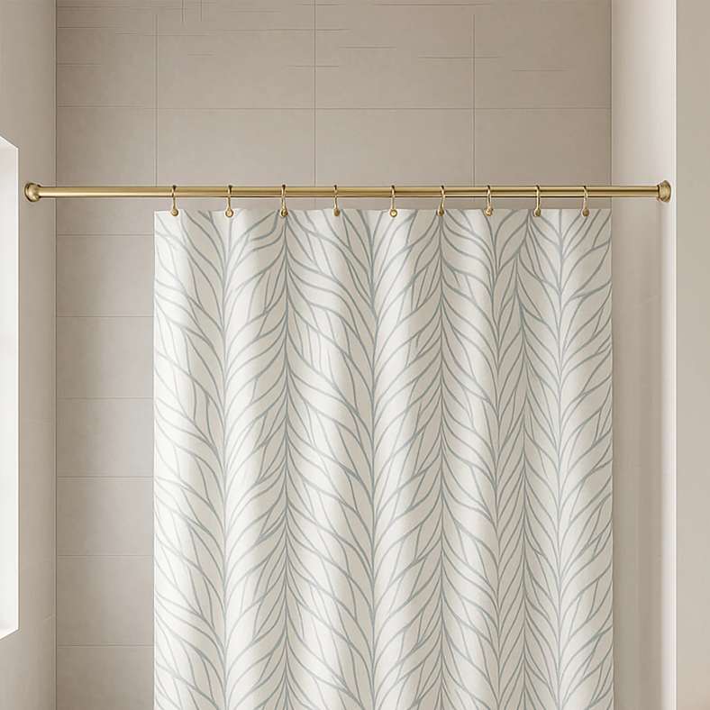 Pan Home قضيب ستارة حمام قابل للتمديد من إيلا 25 مم 130-240 سم ذهبي - Image 1