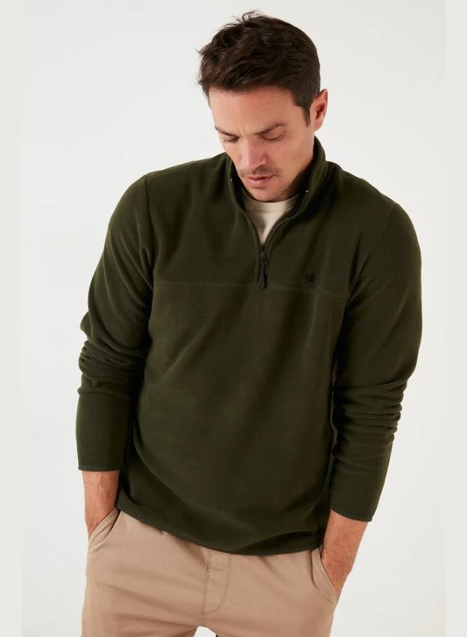 Buratti  Buratti Slim Fit Anti-Pilling Non-Flapping Batwing Collar Cold-Resistant Brushed Fleece Men's POLAR 5906001 for Men | Best Price UAE