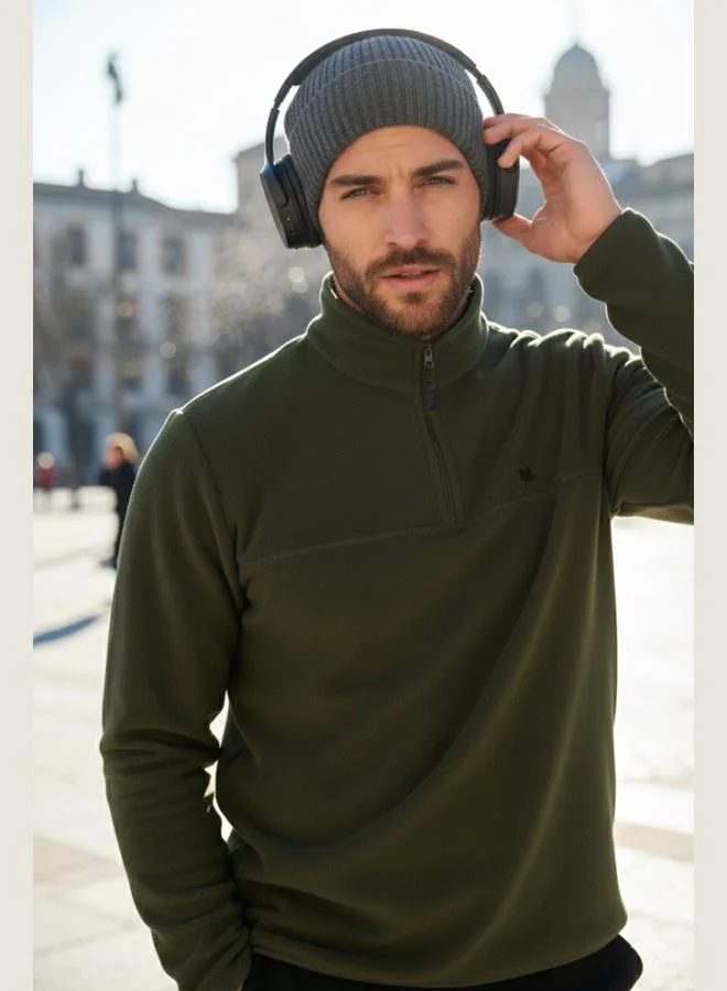 Buratti  Buratti Slim Fit Anti-Pilling Non-Flapping Batwing Collar Cold-Resistant Brushed Fleece Men's POLAR 5906001 for Men | Best Price UAE