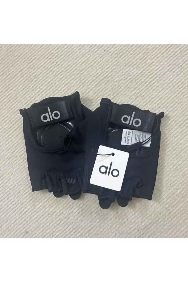 alo aloyoga yoga gloves for men and women cross-border anti-slip anti-cocoon wear-resistant breathable fitness half-finger gloves riding  - Image 2