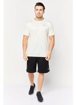 RBX Men Sportswear Fit Short Sleeve Training T Shirt, Off White  - Image 2