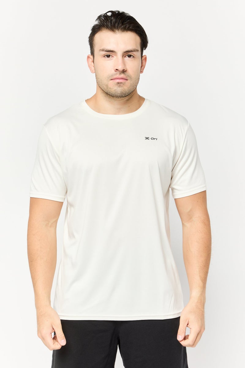 RBX تي شيرت تدريب قصير الأكمام للرجال، رياضي، لون أبيض فاتح - Image 1
