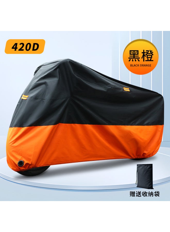 Motorcycle Car Cover Rainproof And Dust-proof Cover Electric Car Car Cover Rain Cover No Leakage Battery Car Cover Thickened Rain Cover