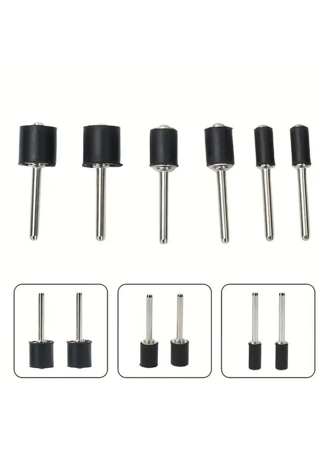 6pcs 1 8 Inch Rubber Mandrel Grinder Drum Sanding Kit Rotary Tool Accessory - Image 5