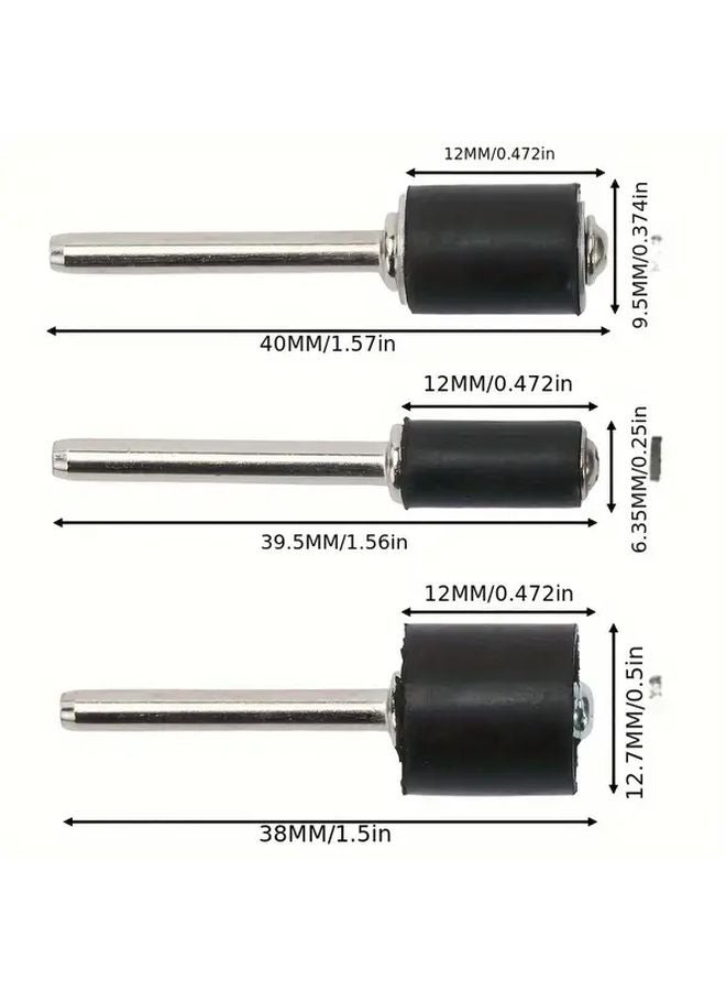 6pcs 1 8 Inch Rubber Mandrel Grinder Drum Sanding Kit Rotary Tool Accessory - Image 3