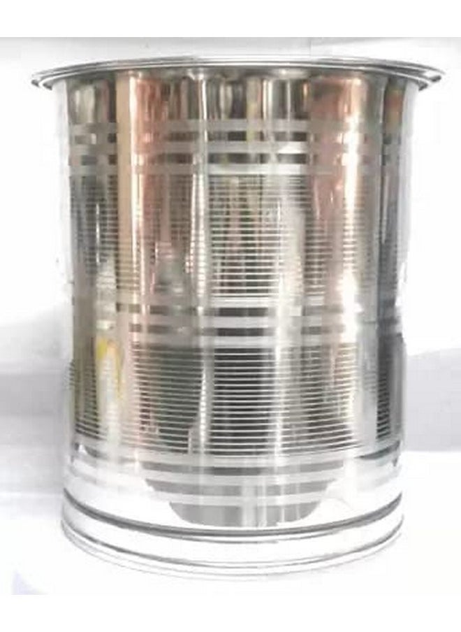 Sonanshi Sonanshi Stainless Steel Atta Tanki/Container/Box/Drum/Pawali/Tanki With Lid (14 Litre) - Silver  - Image 1