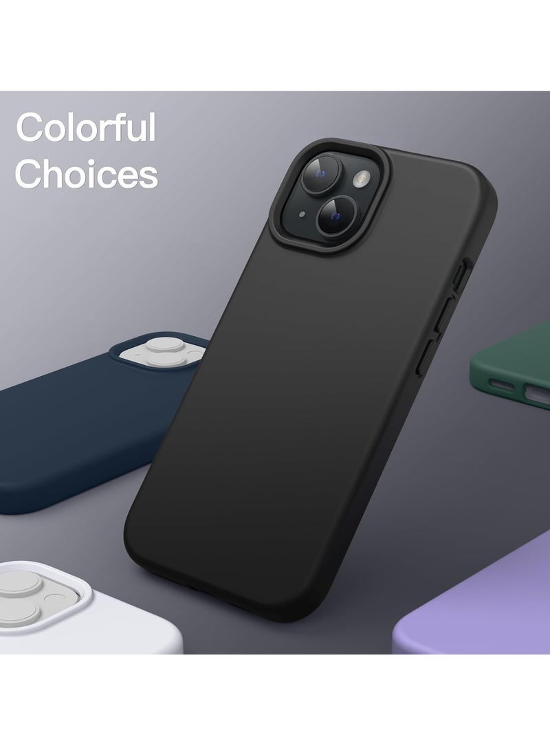 ليدين جراب سيليكون لهاتف iPhone 14 Plus، جراب هاتف كامل الجسم، ناعم الملمس، غطاء مقاوم للصدمات مع بطانة من الألياف الدقيقة - Image 4