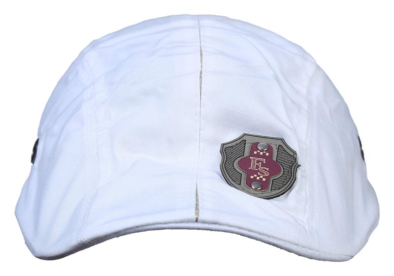 Zacharias Men's Cotton Golf Cap (Pack of 1) (CL-01_White_Free Size) - Image 2