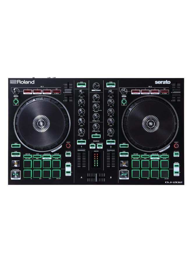 Roland وحدة تحكم DJ ثنائية القناة وأربعة طوابق لجهاز Serato مع أصوات طبول سلسلة TR مدمجة، وجهاز تسلسل، و8 لوحات، وأدوات تحكم في النقل، ومدخل ميكروفون مع تأثيرات صوتية، وبرنامج Serato DJ Lite - Image 2