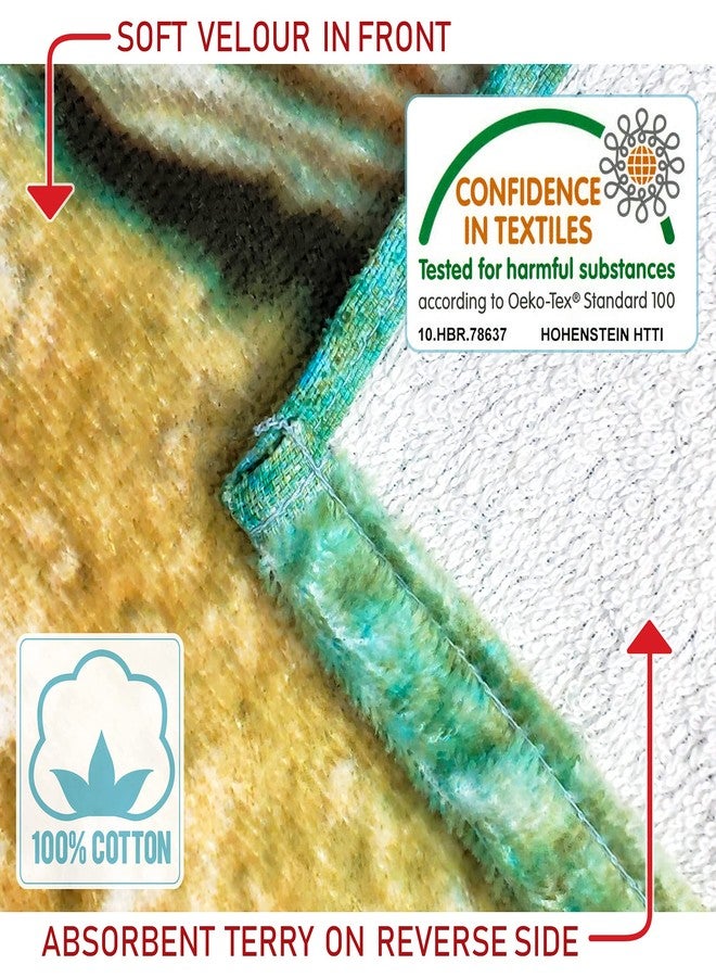 Softerry سوف تيري - منشفة شاطئ للأطفال على شكل سلاحف 30 × 60 بوصة (76 × 152 سم) 100% قطن ناعم وامتصاصي (30 بوصة × 60 بوصة، سلاحف الأطفال) - Image 2