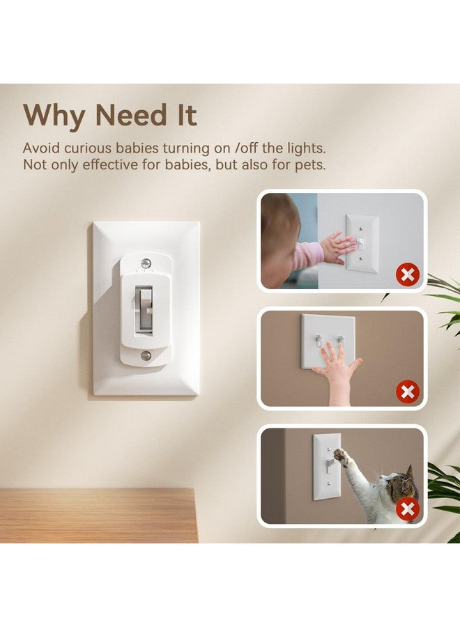 Eudemon EUDMEON 3 Pack Light Switch Guard Cover,Child Proof Wall Switch Guard Baby Safety Light Switch Cover prevent from Lights Turning on/off by kids (White) - Image 1