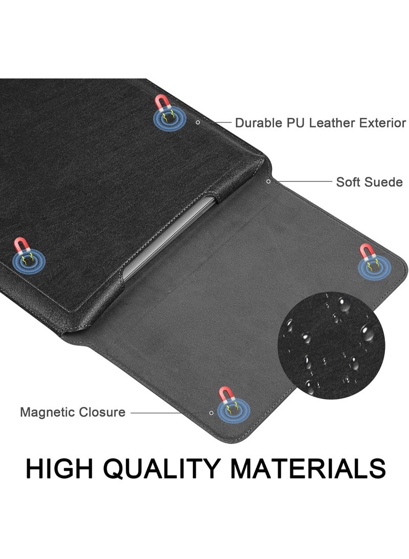 Soofam 14 Inch Laptop Sleeve Case with Stand Feature for Mac Book Pro 14 2021/ASUS Vivobook 14/HP Pavilion X360/IdeaPad 14/Dell HP ASUS Acer Huawei Matebook 14'',Compatible 13.6-14'' PC,Black - Image 3