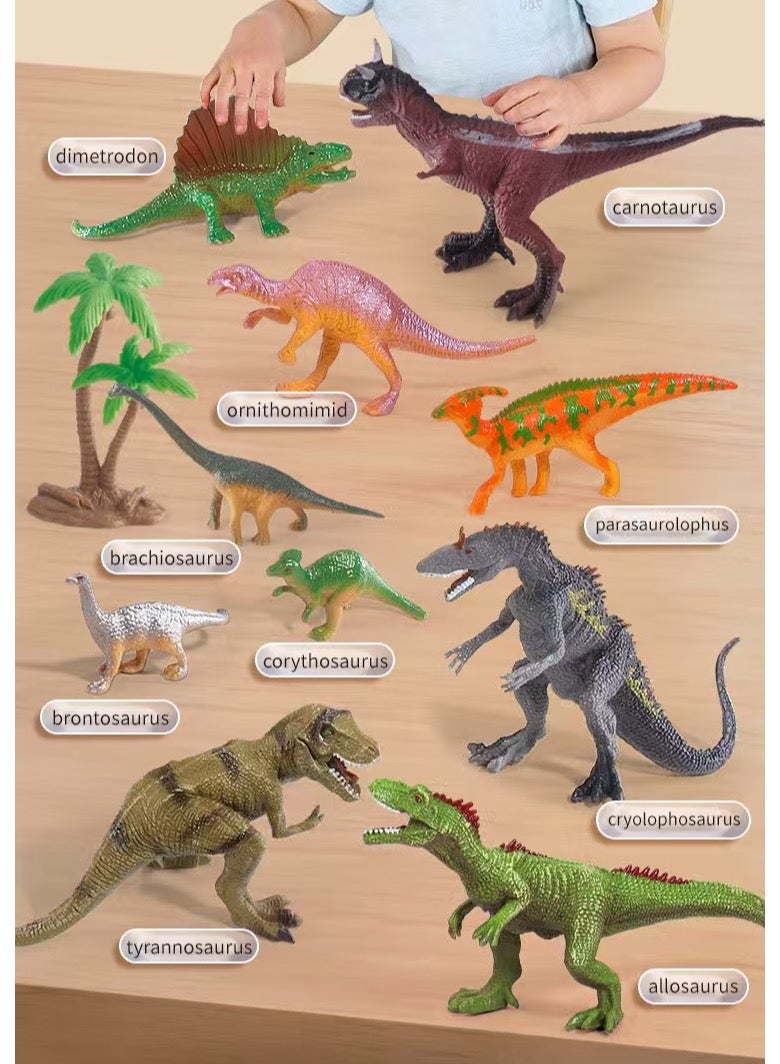 Jurassic Dinosaur Toys，DIY Dinosaur Land Toys, 137 pcs, Includes 13 Dinosaurs, Puzzle Toys, Gift for Kids.Realistic Action Educational Dinosaur Figures 。  - Image 3